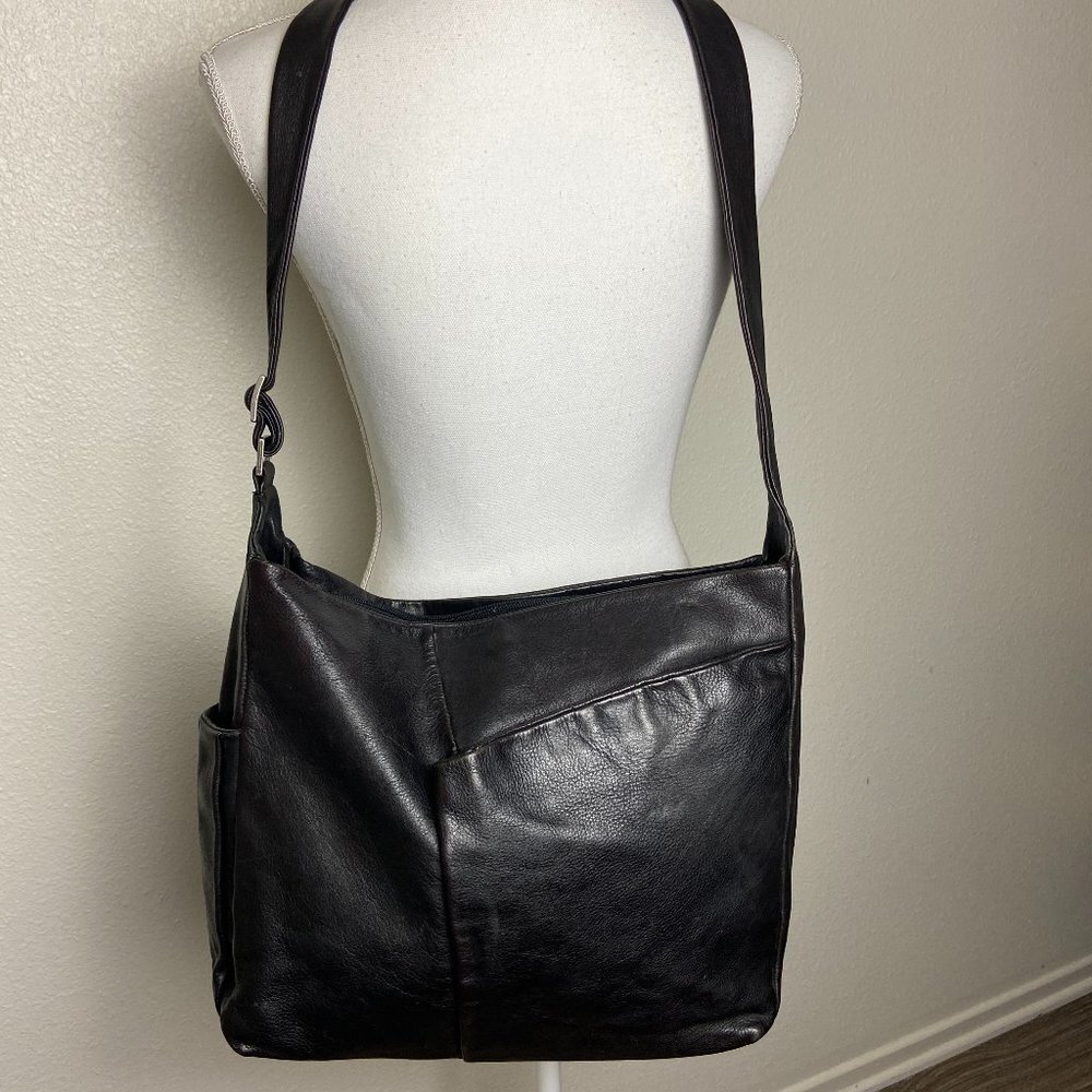 Marco Buggiani Genuine Leather Messenger  Travel  Hobo Bag Italy